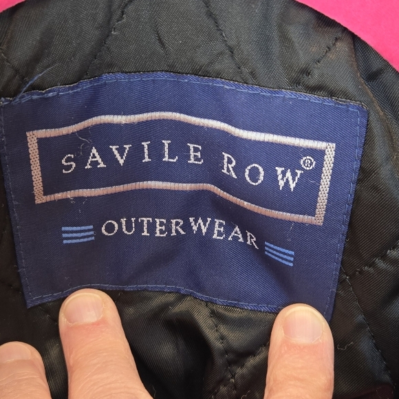 Vintage Savile Row Mens Black Leather Biker Jacket Sz L Zip & Snap Adj. Wrist - Picture 7 of 16